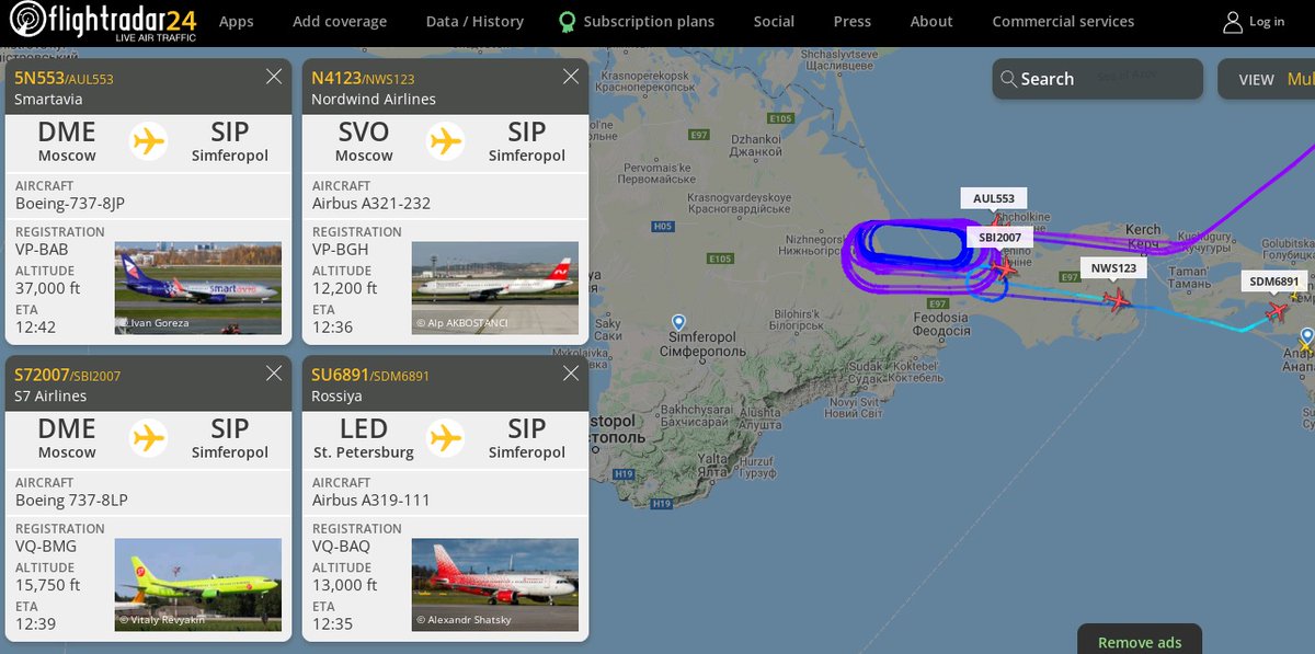 Multiple flights on hold over occupied Crimea