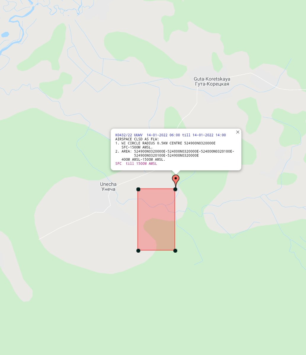 A two-part NOTAM, issued for the training ground near Unecha, NW of Klintsy - Bryansk Oblast on the 14th.  This indicates possible exercise activity there