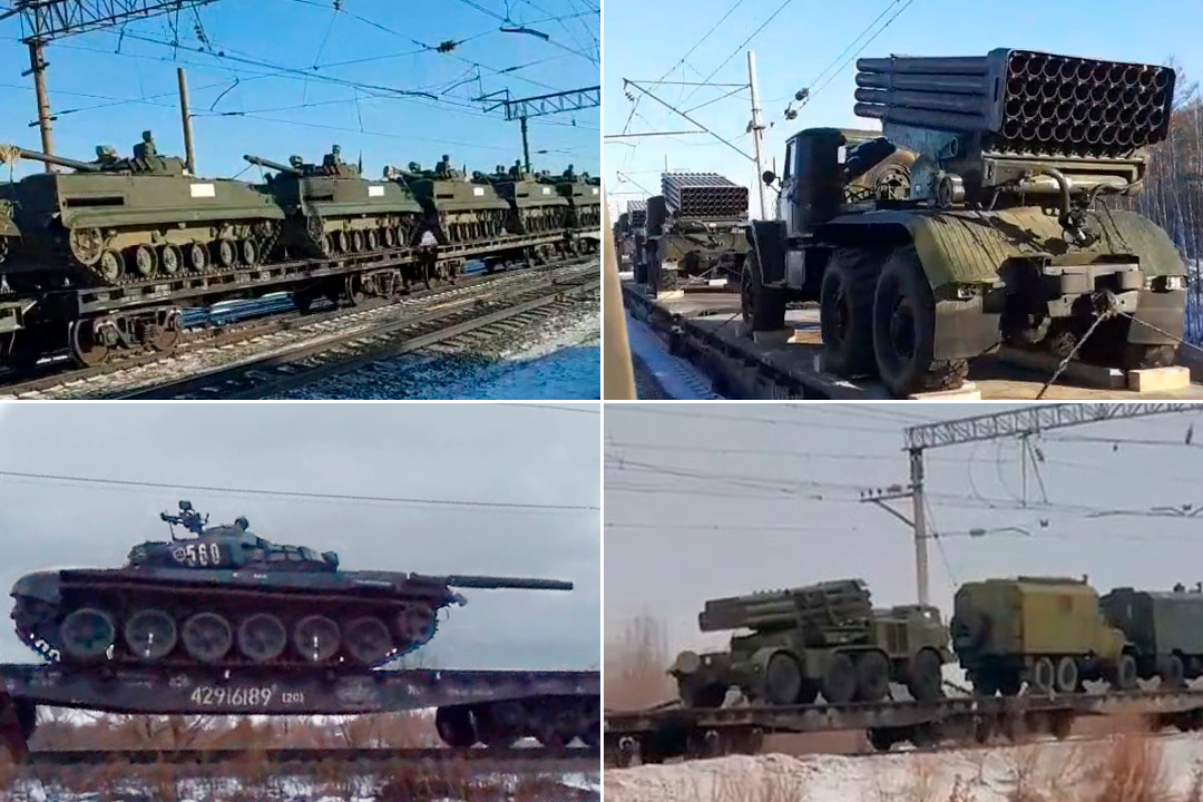 Echelons with equipment from the Eastern Military District of the Russian Federation go to the West. Among them are the tanks of the 5th separate tank brigade, familiar to many  for involvement in battles for Debaltseve