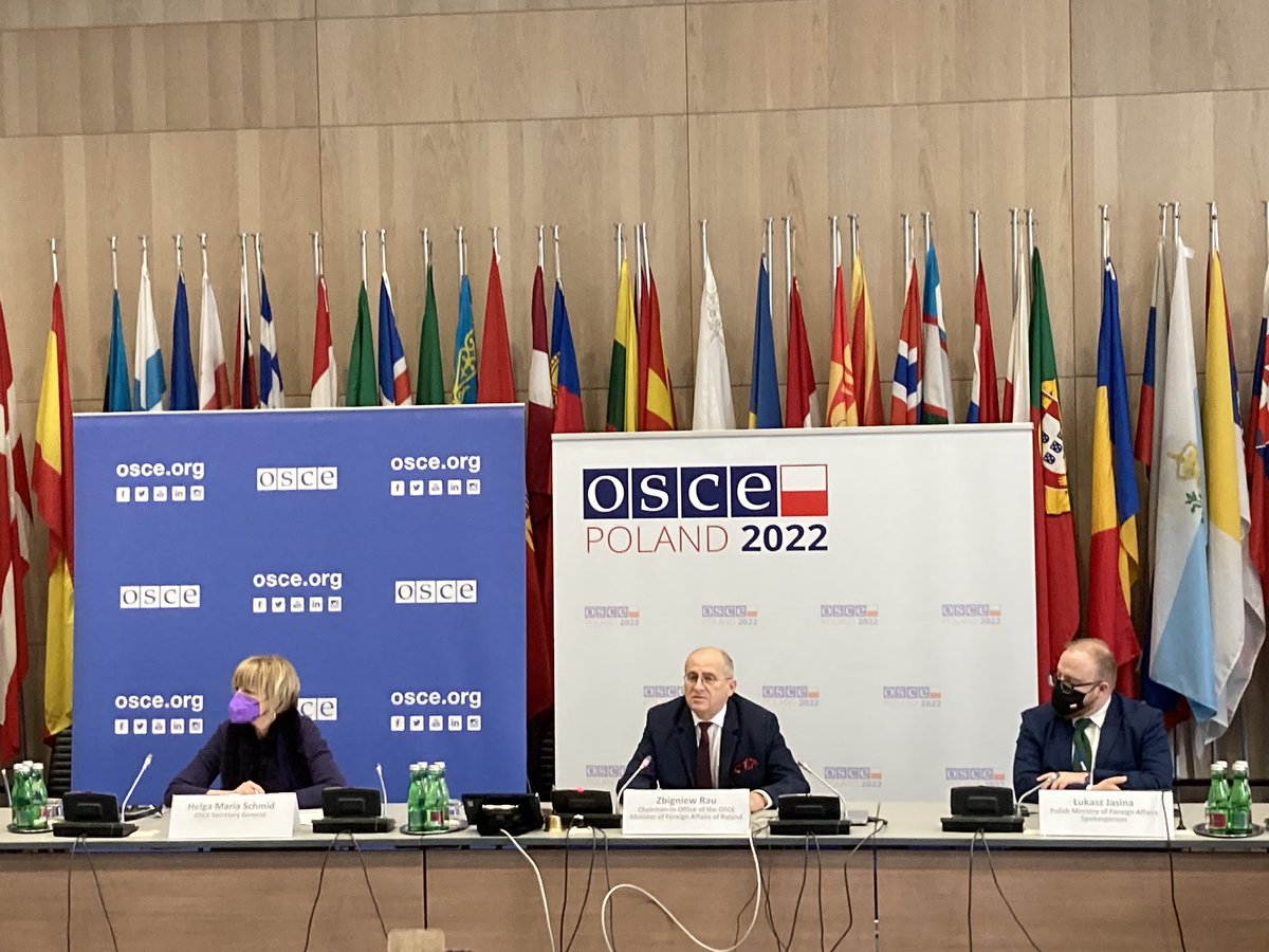 Minister @RauZbigniew said last he will pay his first foreign visit as the @OSCE chairman to Ukraine. He will visit also the eastern parts of the country