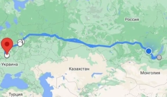 Russian 5th Tank Brigade route