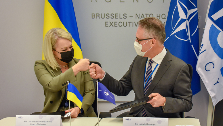 NATO and Ukraine sign agreement on enhanced technical cooperation. It includes a Knowledge Sharing Initiative where experts share knowledge of NATO practices in developing capabilities in the Command, Control, Communications & Computers domain