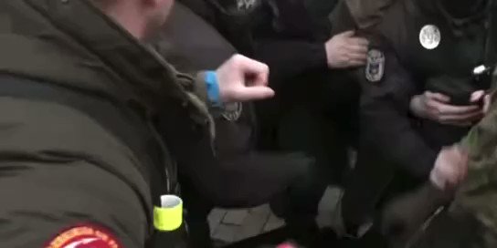 Tensions between police and supporters of Former President Poroshenko near Pechersky District court in Kyiv