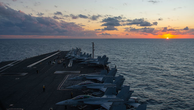 Allied ships from @STRIKFORNATO and @USNavyEurope kicked off a series of patrolling activities across the Mediterranean featuring the deployment of @USSHARRYSTRUMAN. It's the 1st time since the Cold War that a full U.S. carrier group comes under NATO command