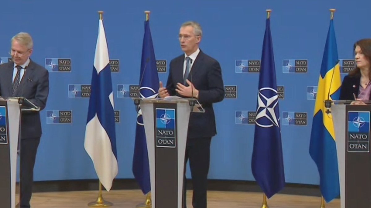 NATO chief Stoltenberg thanks Sweden for reinforcing its military presence on Gotland as added security for NATO allies on the Baltic Sea