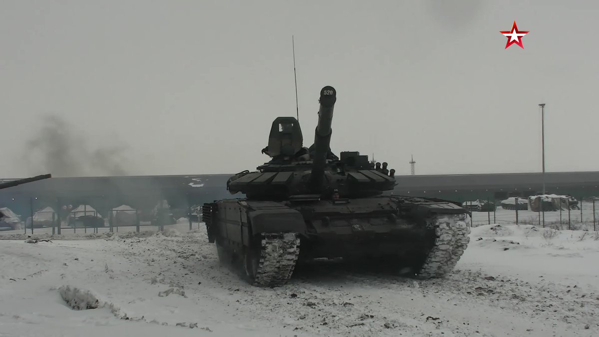 Video of T-72B3 tanks and BMP-3 from the Southern Military District's 150th Motorized Rifle Division moving to the Kadamovsky and Kuzminsky training areas as part of the district combat readiness check