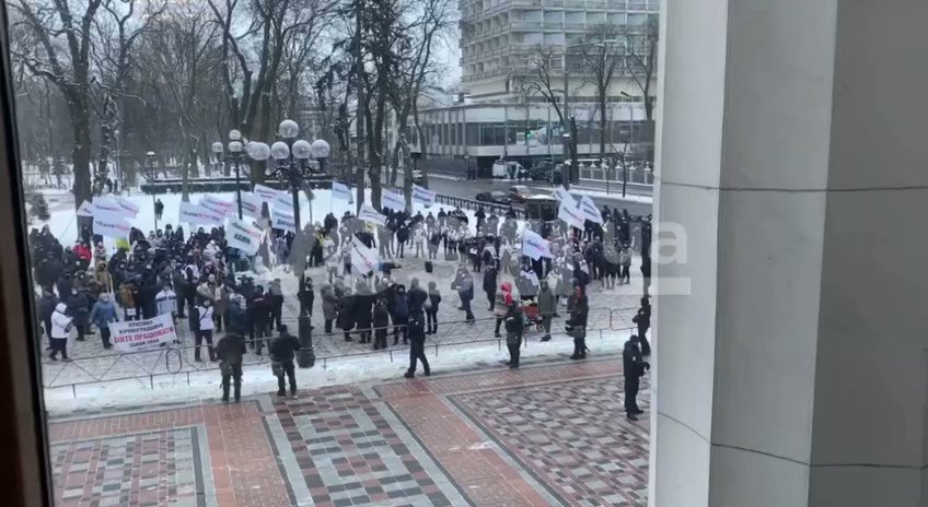 New demonstration of entrepreneurs near Verkhovna Rada