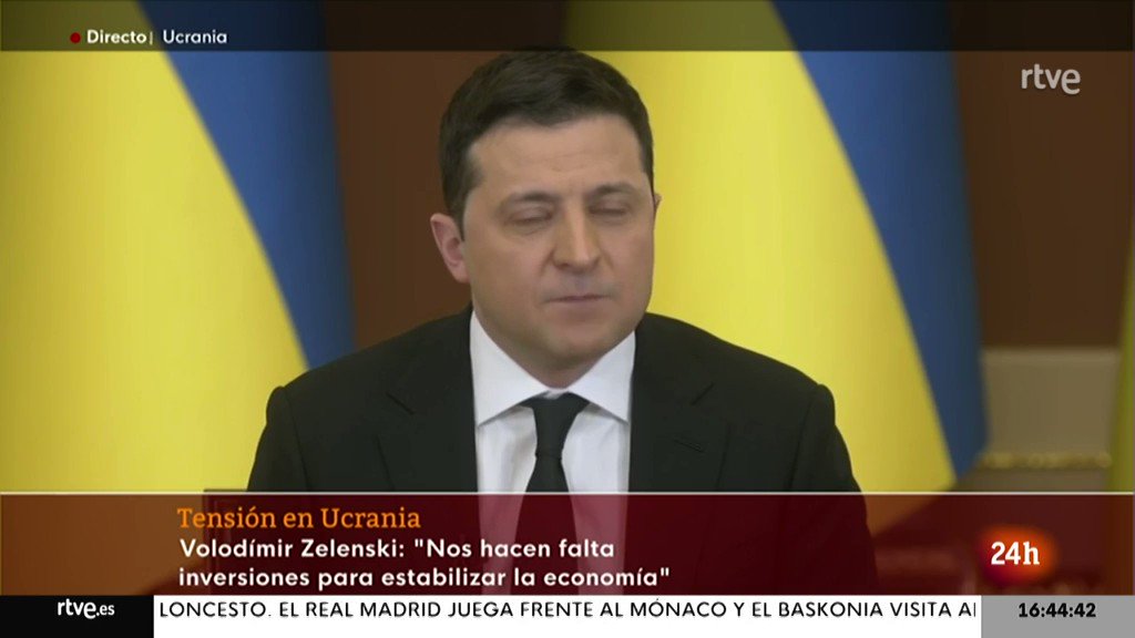 Zelensky, president of Ukraine: If there is a war, tell which army or which country is going to come to defend us: none. But if Ukraine is in NATO and something happens, they would have to defend us and that is a very serious challenge