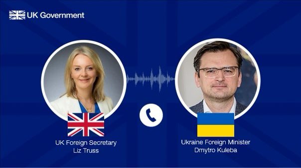 British Foreign Office Secretary spoke on the phone to @DmytroKuleba on British support for Ukraine in the face of Russian aggression.  The UK and our allies stand with Ukraine