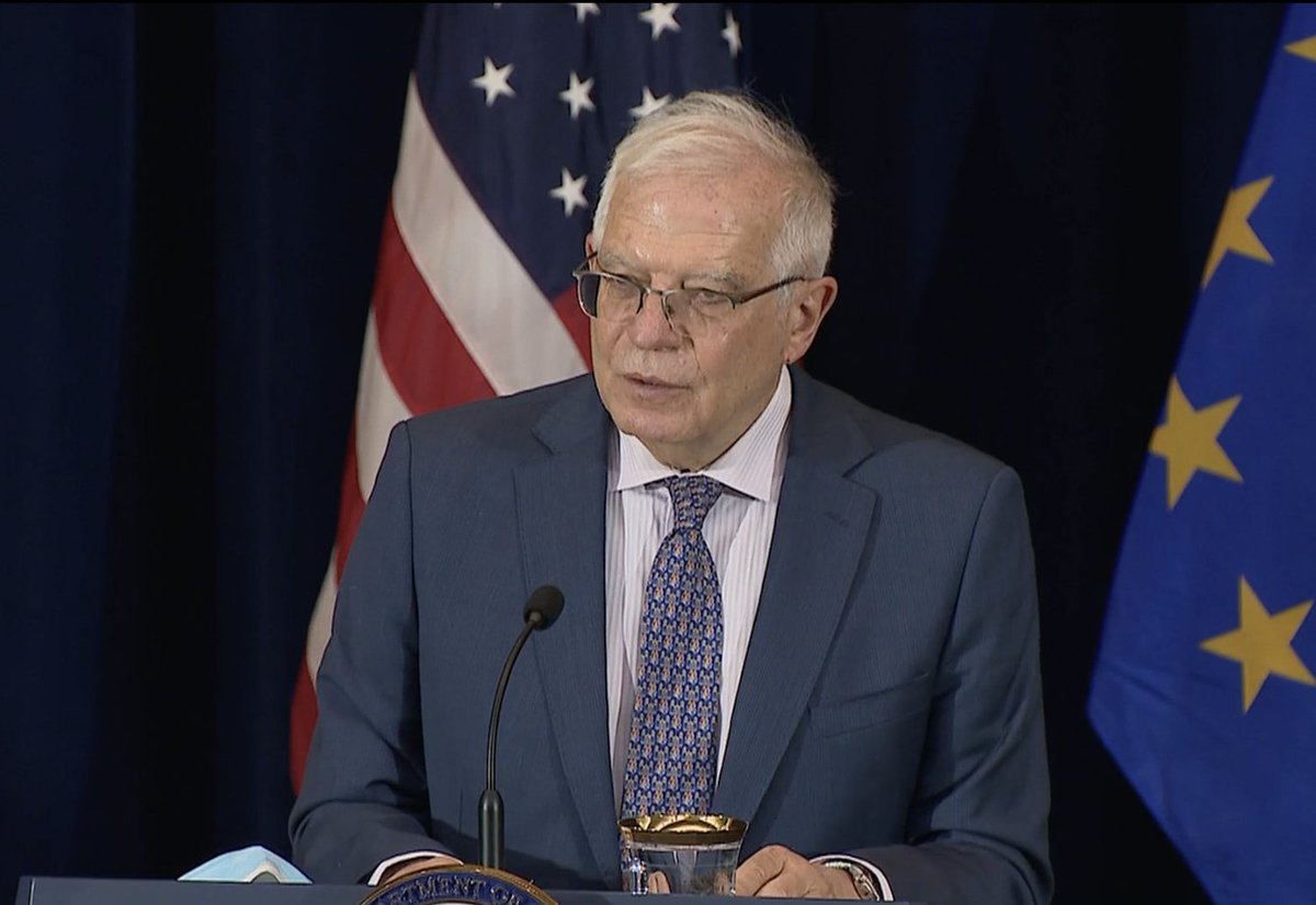 140k Russian troops are not massing on the border with Ukraine to have tea, says EU foreign policy chief Borrell, speaking in DC with US Sec of State Blinken. At the same time, he insists there is still room for diplomacy