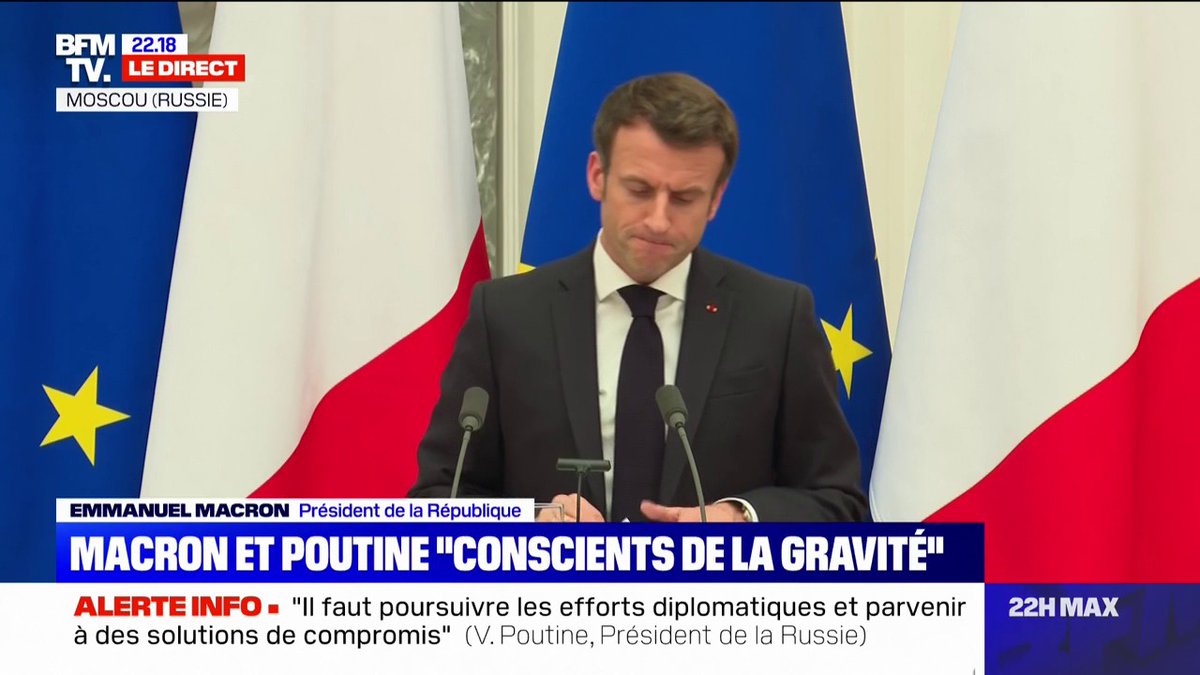 Macron: it is our shared responsibility to agree on concrete measures to stabilize the situation and consider de-escalation