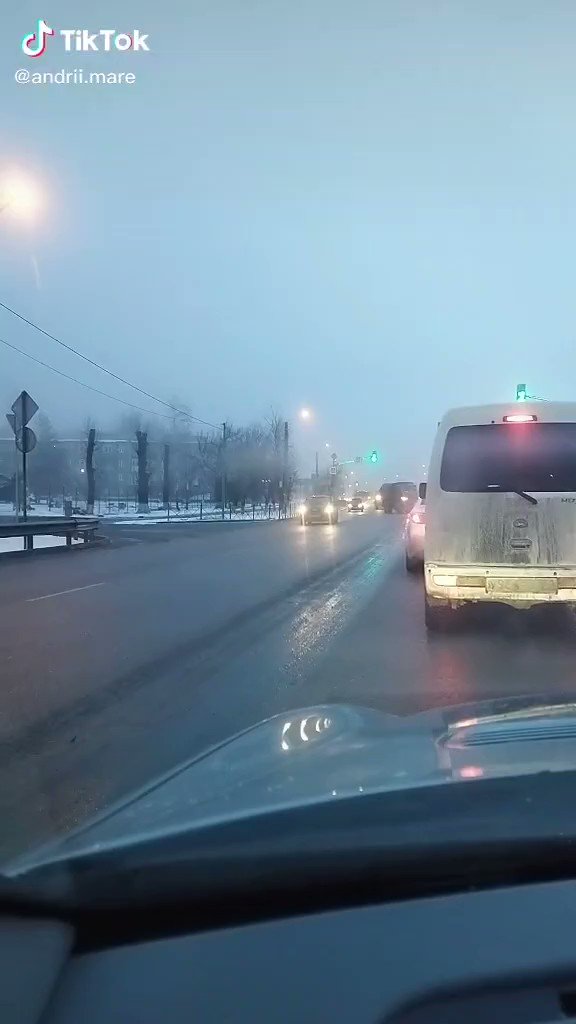 Military convoy in Novoshakhtinsk, Rostov region
