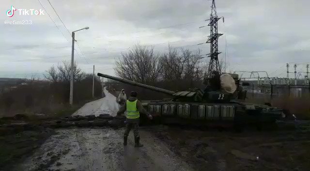 Tanks filmed in Rostov region
