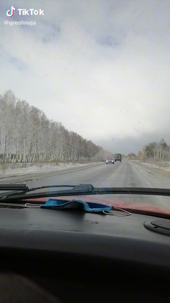 Military convoy filmed in Suzemka of Bryansk region