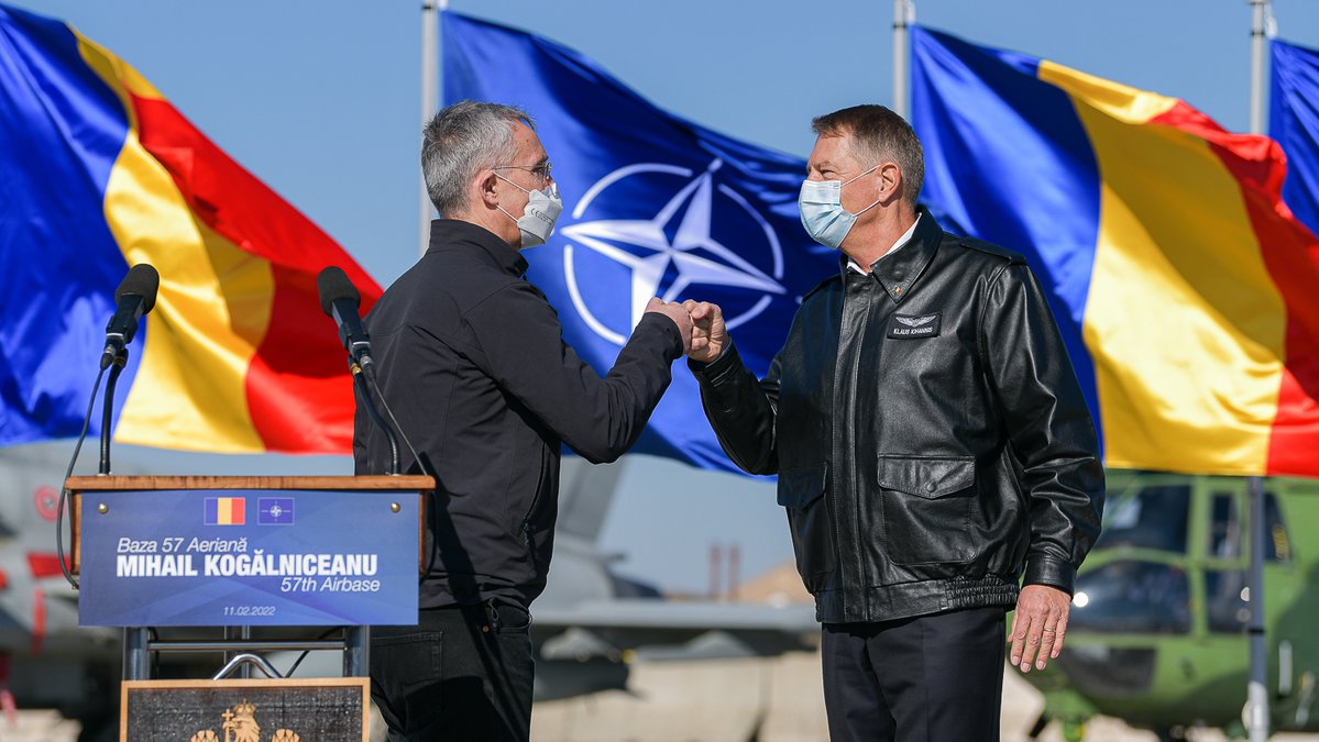 President of Romania: Together with NATO SG @jensstoltenberg I have visited today Mihail Kogălniceanu Air Base - the same day the 1000 troops Stryker Battalion arrived to Romania