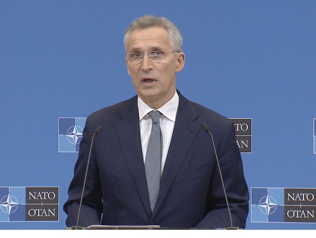 NATO chief Stoltenberg says there are signals from Moscow that diplomacy should continue but that there have been no physical signs of de-escalation on the ground