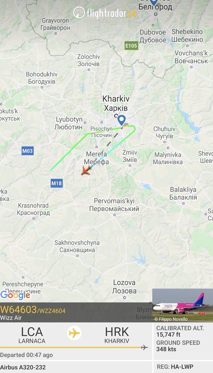 Possible GPS interference for Wizzair W64603 Kharkiv-Larnaca