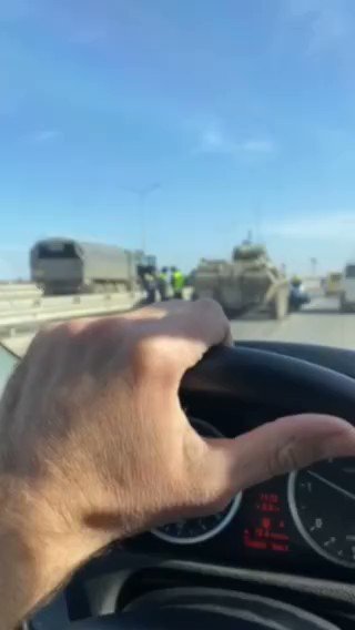 Road accident with APC at Tavrida highway in occupied Crimea