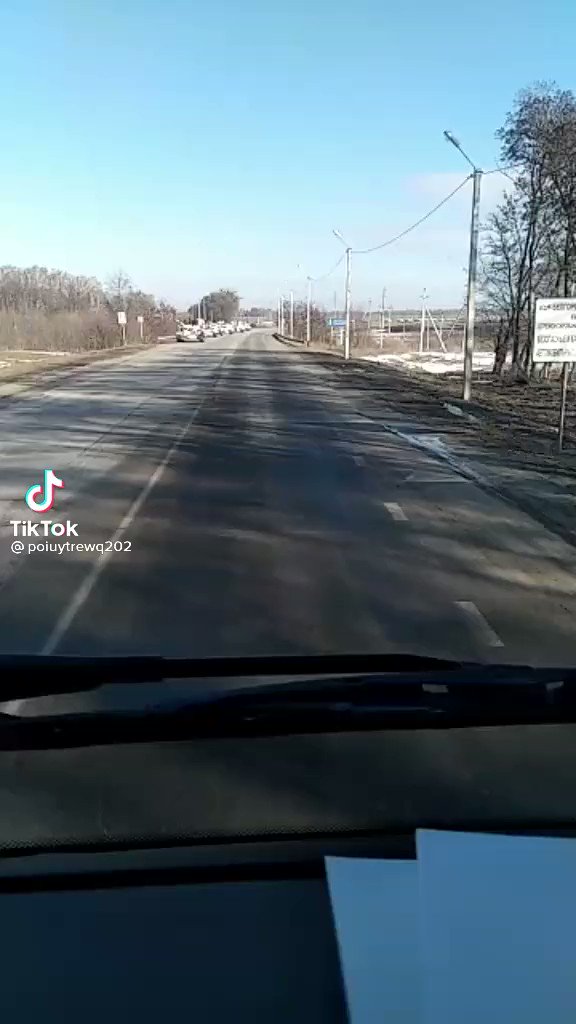 Military convoy filmed near the border in Belgorod region