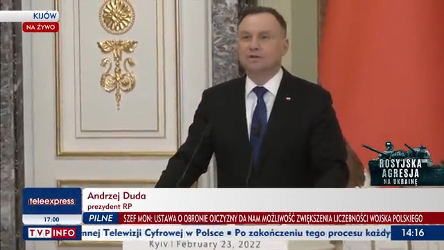 .@prezydentpl Duda: This is an important moment in the history of our cooperation as presidents, also in the history of the Lublin Triangle. Today, together with the President of Lithuania @GitanasNauseda, we come to Kyiv as a sign of our solidarity with the President of Ukraine @ZelenskyyUa