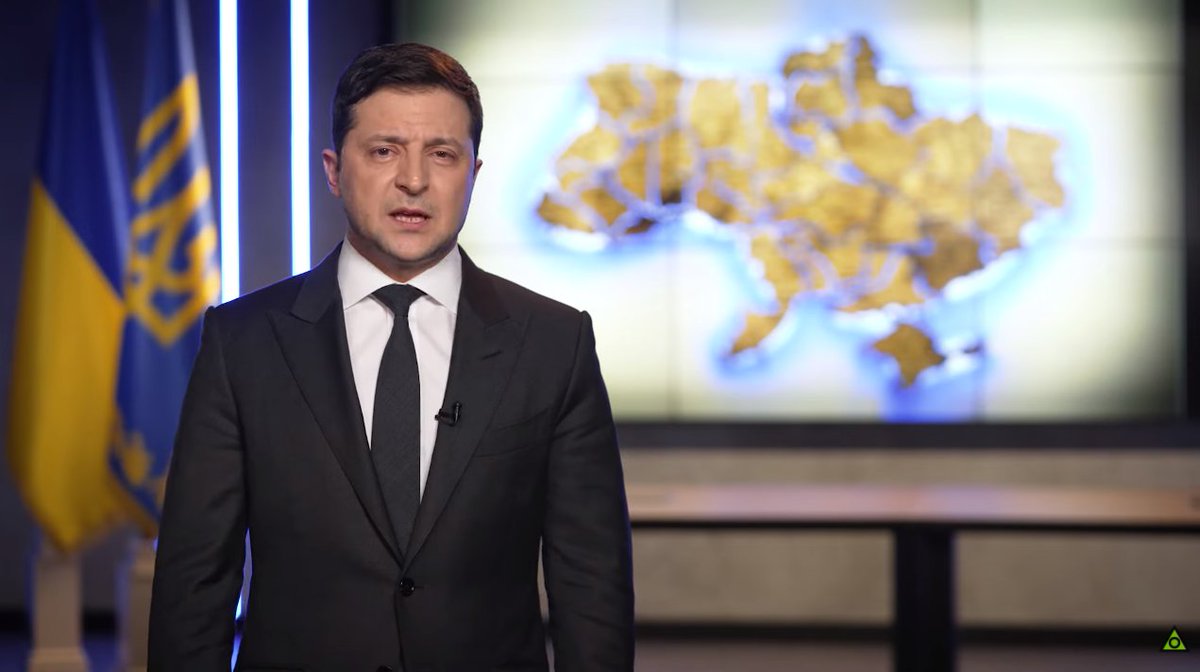President Zelensky to Russian citizens(speaking in Russian language): almost 200 000 of your troops on the border between us, your government ordered them to move, on the territory of other country