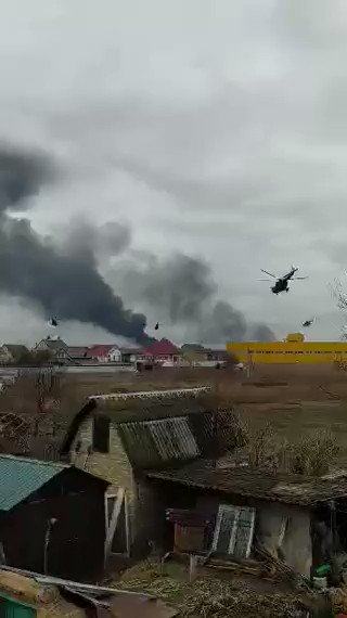 Confirmed by Ukrainian authorities. A large air assault operation with Mi-8 helicopters on Antonov International Airport in Hostomel. Interior Ministry says Russia has seized control. Very dangerous; it's just 15 minutes west of the capital ring road