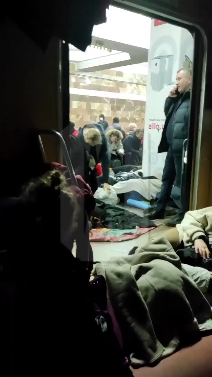 People in Ukraine's Kharkiv sleeping in the subway as battles rage above ground