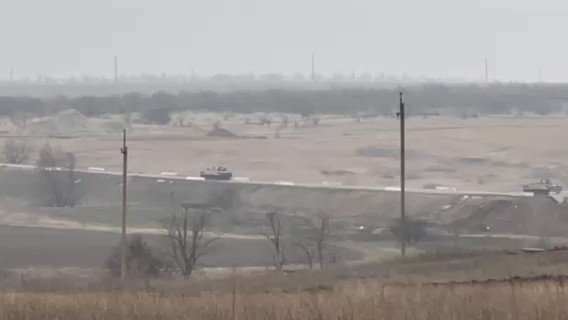Russian military near Osipenko village near Berdyansk
