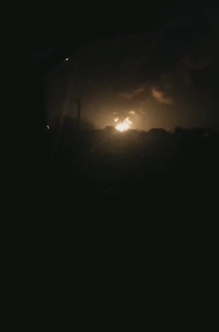 Big fire in Vasylkiv after missile strike