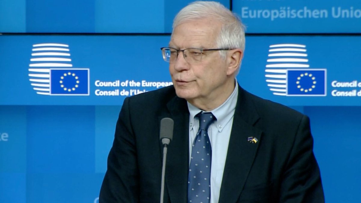EU foreign policy chief Borrell says part of the bloc's battle against Russian disinformation includes banning the champions of information manipulation, RT and Sputnik.   The EU needs to counter Putin's effort to conquer both space and minds, he says