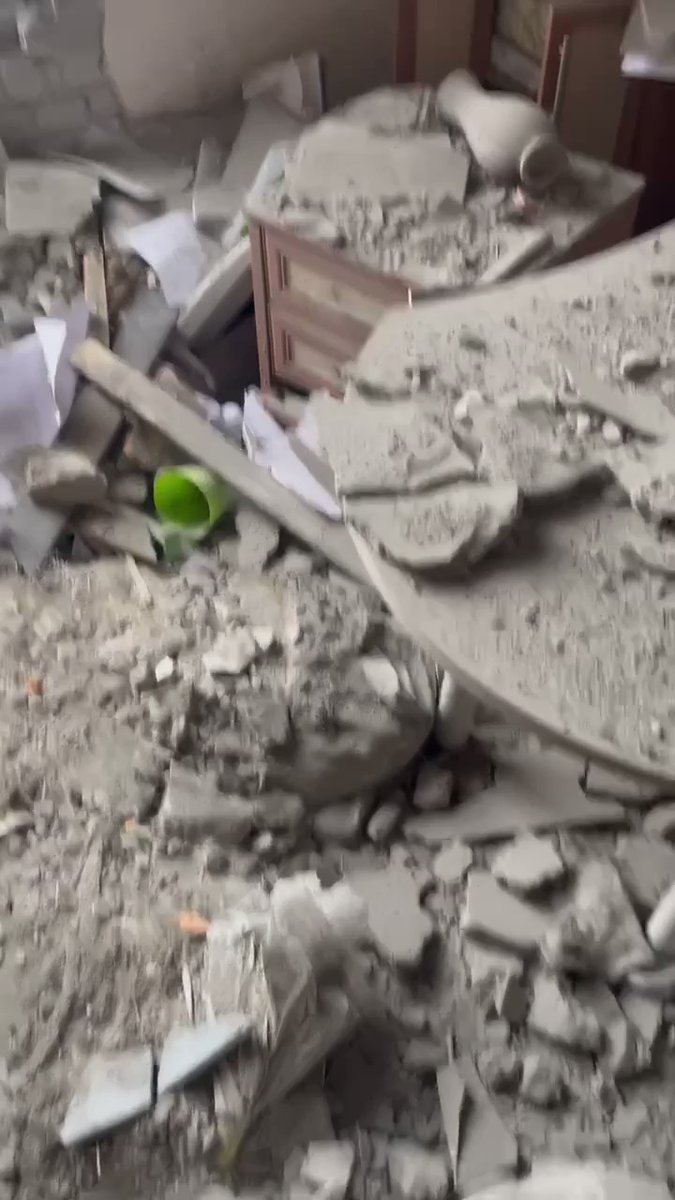 Damage in Kharkiv state administration after missile strike