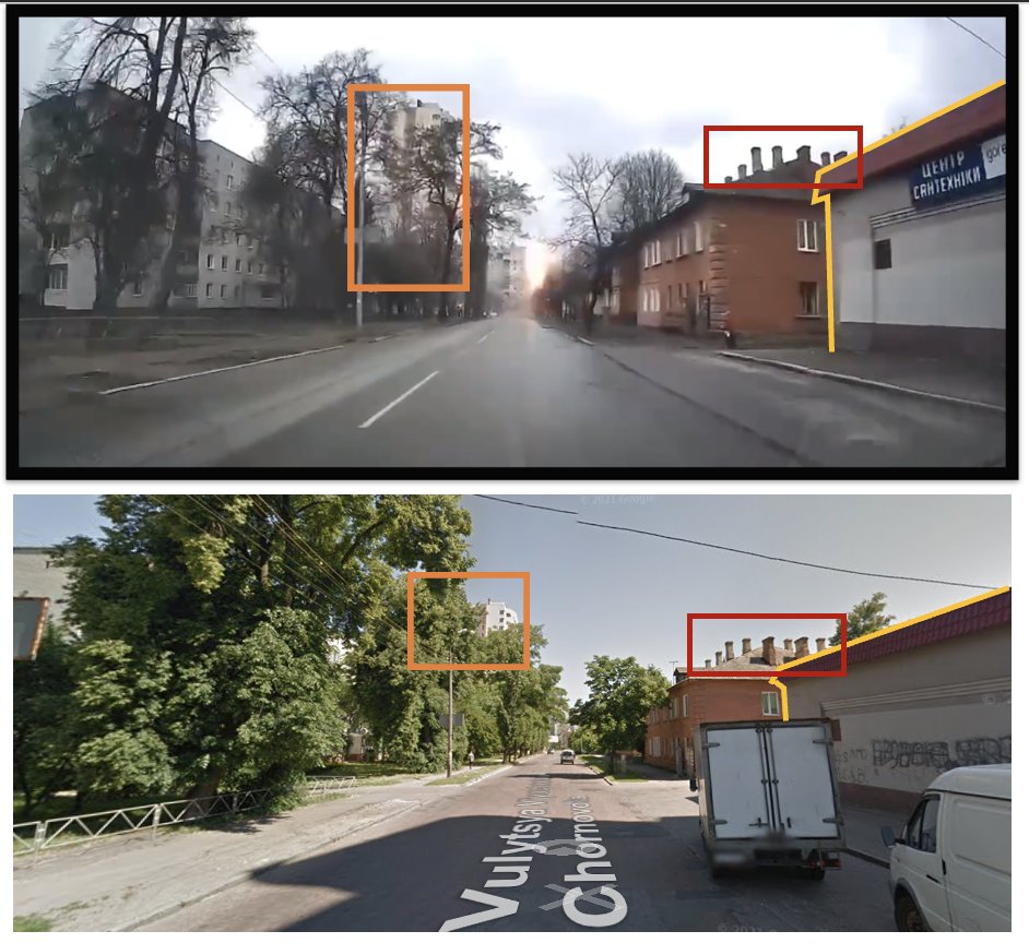 Dashcam footage of a strike in Chernihiv. Location: 51.499511, 31.277672. Geolocation by @hengenahm at @Cen4infoRes