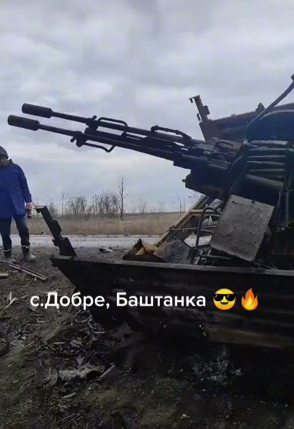 Destroyed Russian column near Dobre, Mykolaiv region