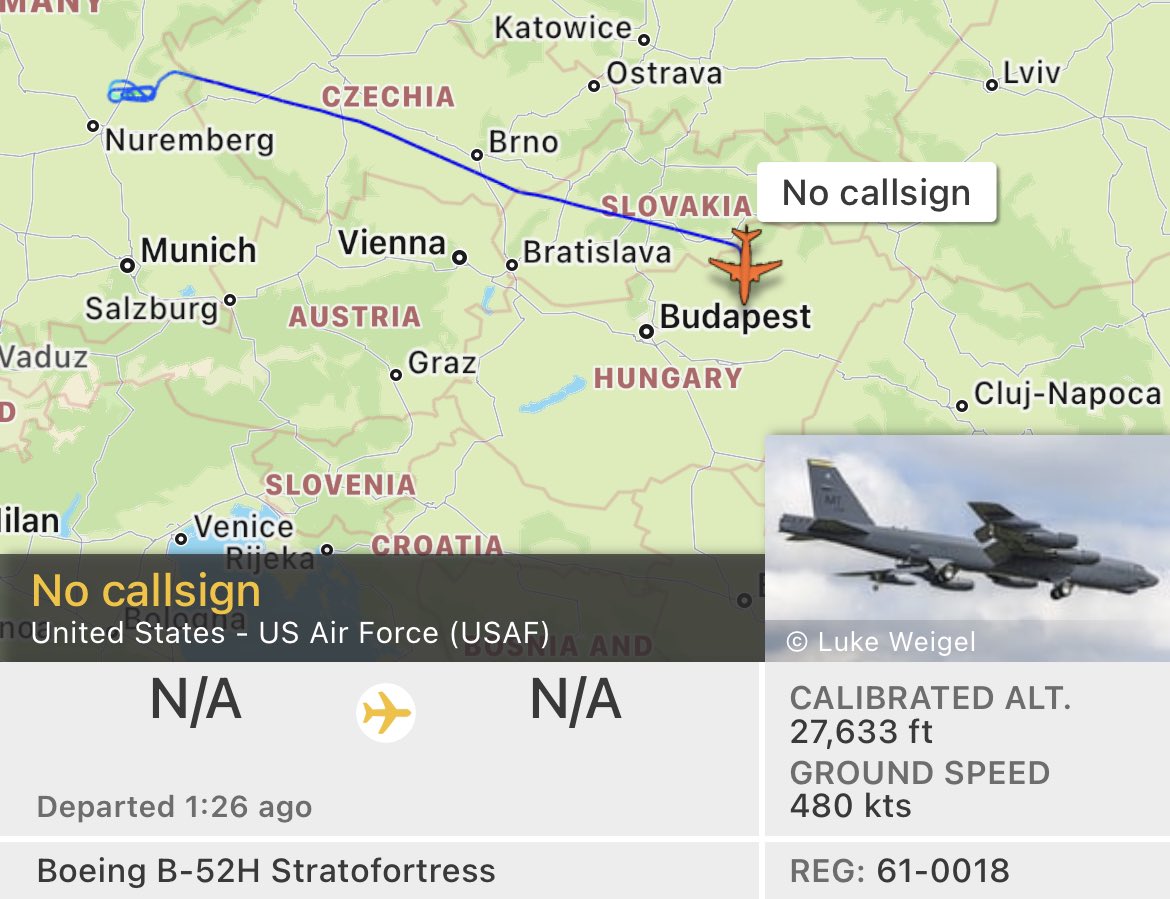 2 B-52s up over Hungary