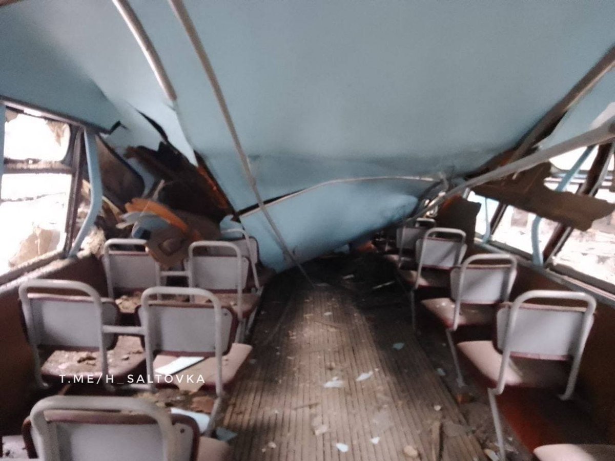 Today in Kharkov the Salt tram depot came under fire from the Russian occupiers.