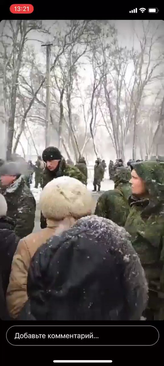 Protest against Russian occupation soldiers in Belokurakino, Lugansk region
