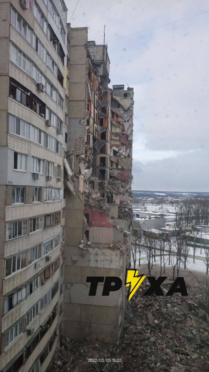 Aftermath of Russian shelling, Saltivka,  Kharkiv