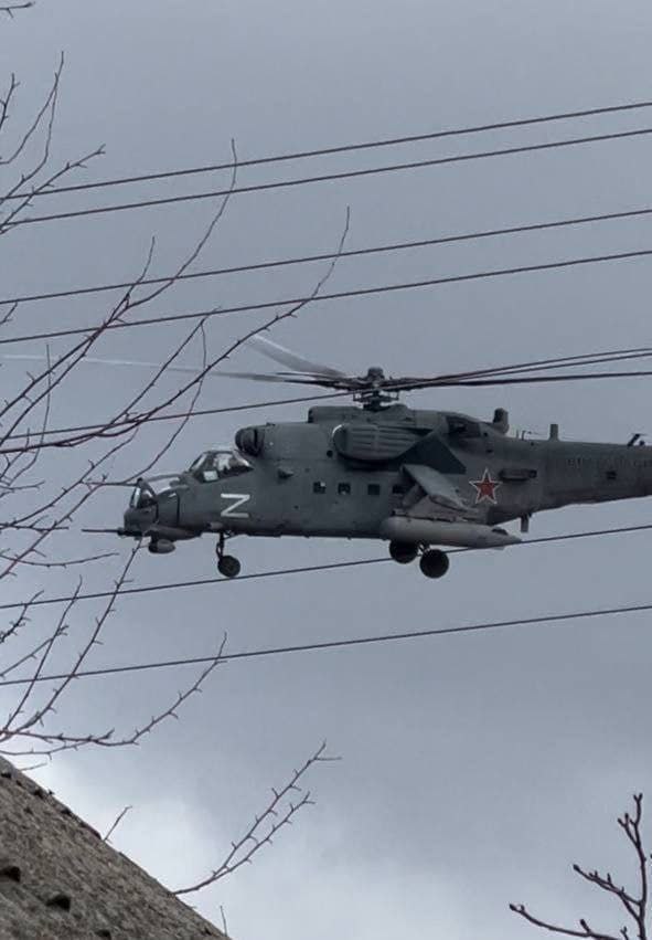 Russian helicopter shot down in Odesa