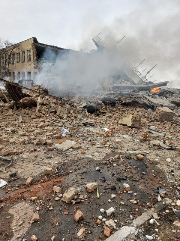 Destruction of Vinnytsia airport after missile strike