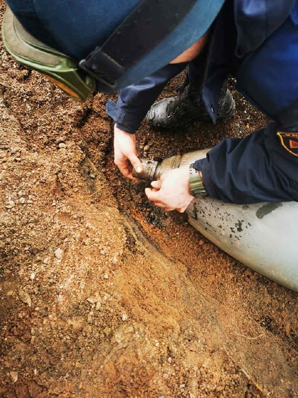 500kgs bomb did not exploded in Korosten', Zhytomyr region. Civil defense defused it