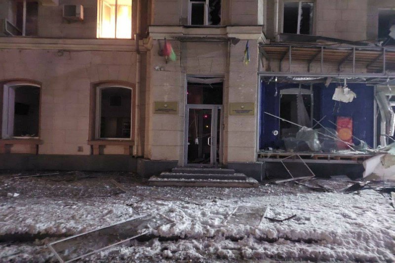 Consulate of Azerbaijan in Kharkiv heavily damaged