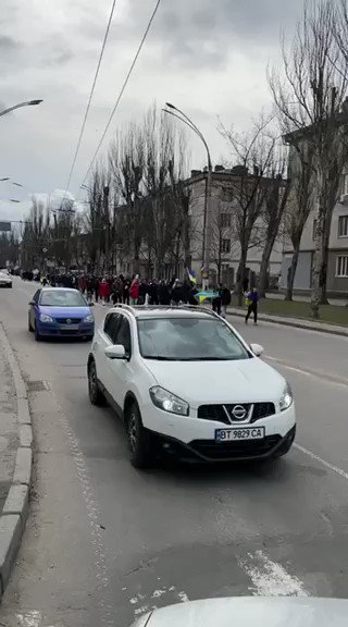 Anti-russian protest in  Kherson