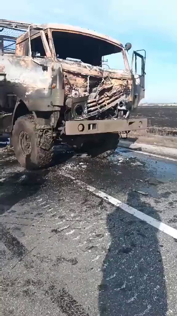 Russian supply convoy ambushed in Kharkiv region