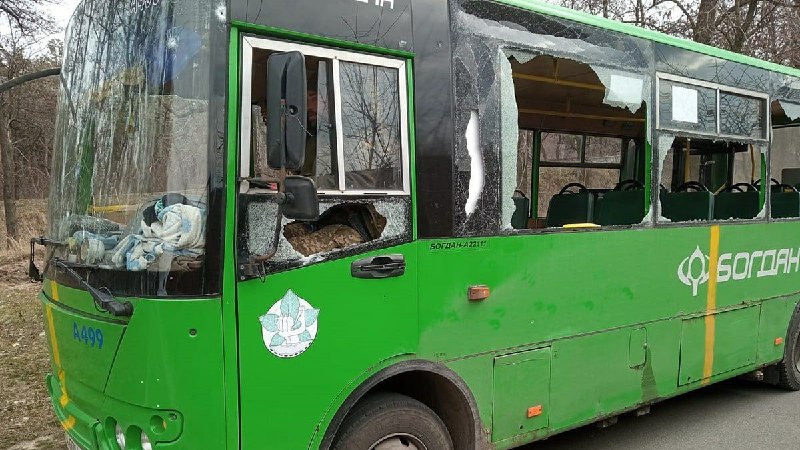 Russian troops shelled villages and evacuation bus in Kyiv region. 3 wounded