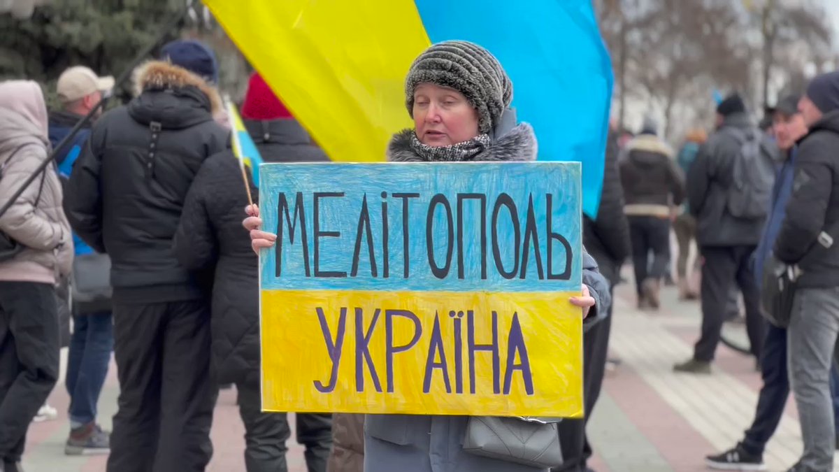 New rally against Russian occupation in Melitopol'