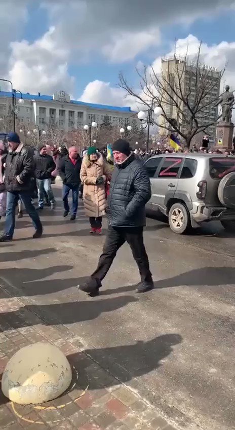 Protest against Russian occupation in Bedyansk