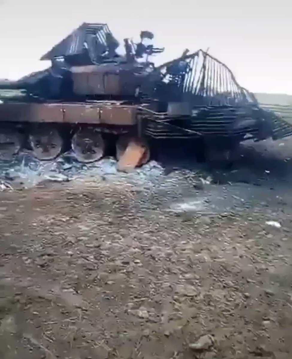 Russian tank was burnt near Voznesensk
