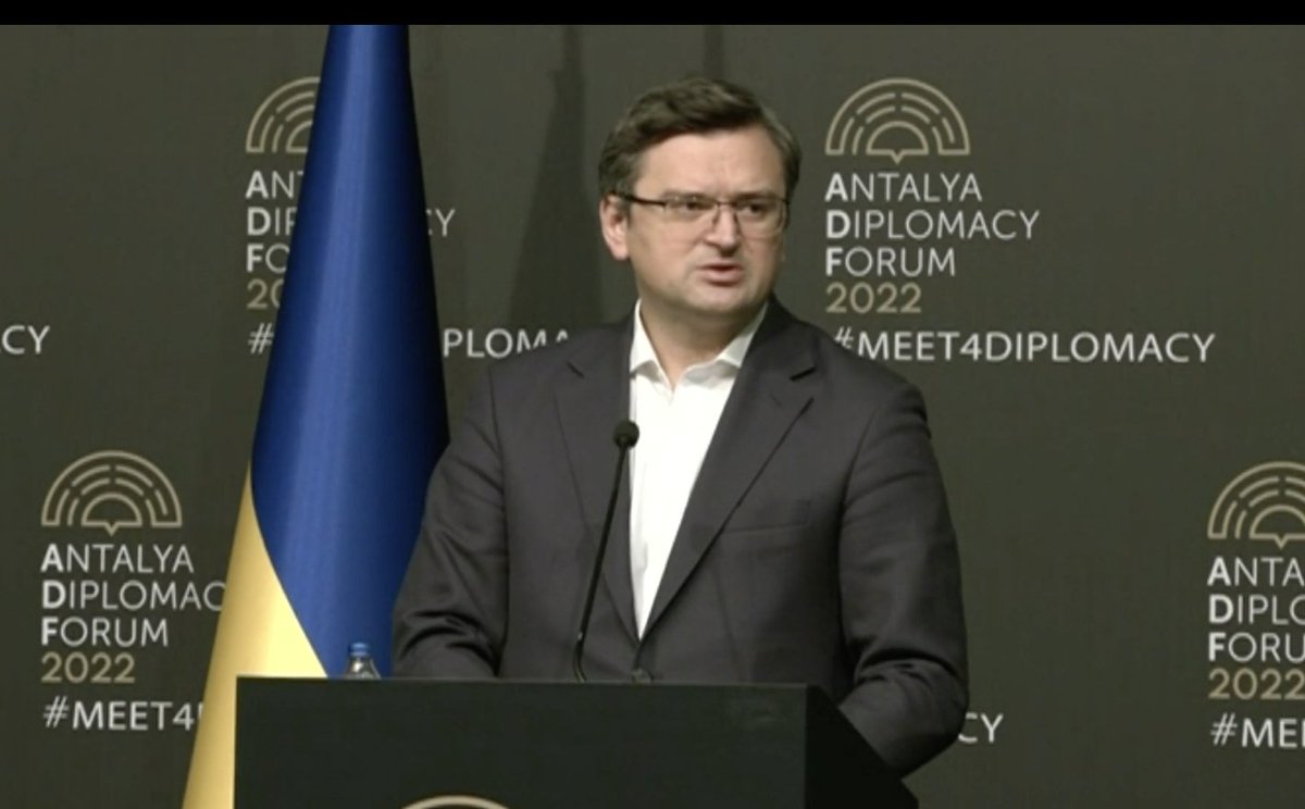 Ukrainian Foreign Min @DmytroKuleba says his gov't knows NATO is not ready to act collectively to stop the war and protect civilians in Ukraine from Russian air raids.
