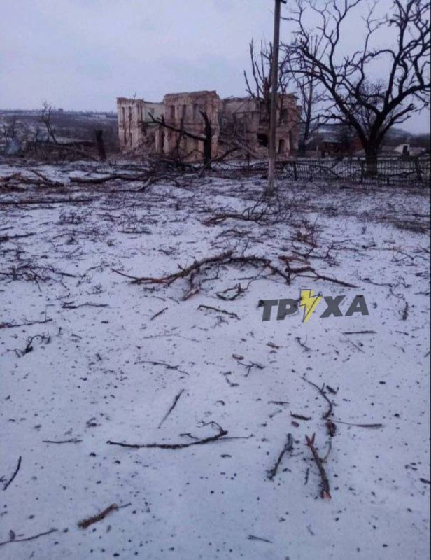 Russian army shelled a school in Velyka Komyshuvakha village in Kharkiv region
