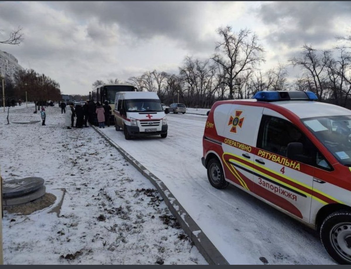 An evacuation convoy left Enerhodar for Zaporizhia